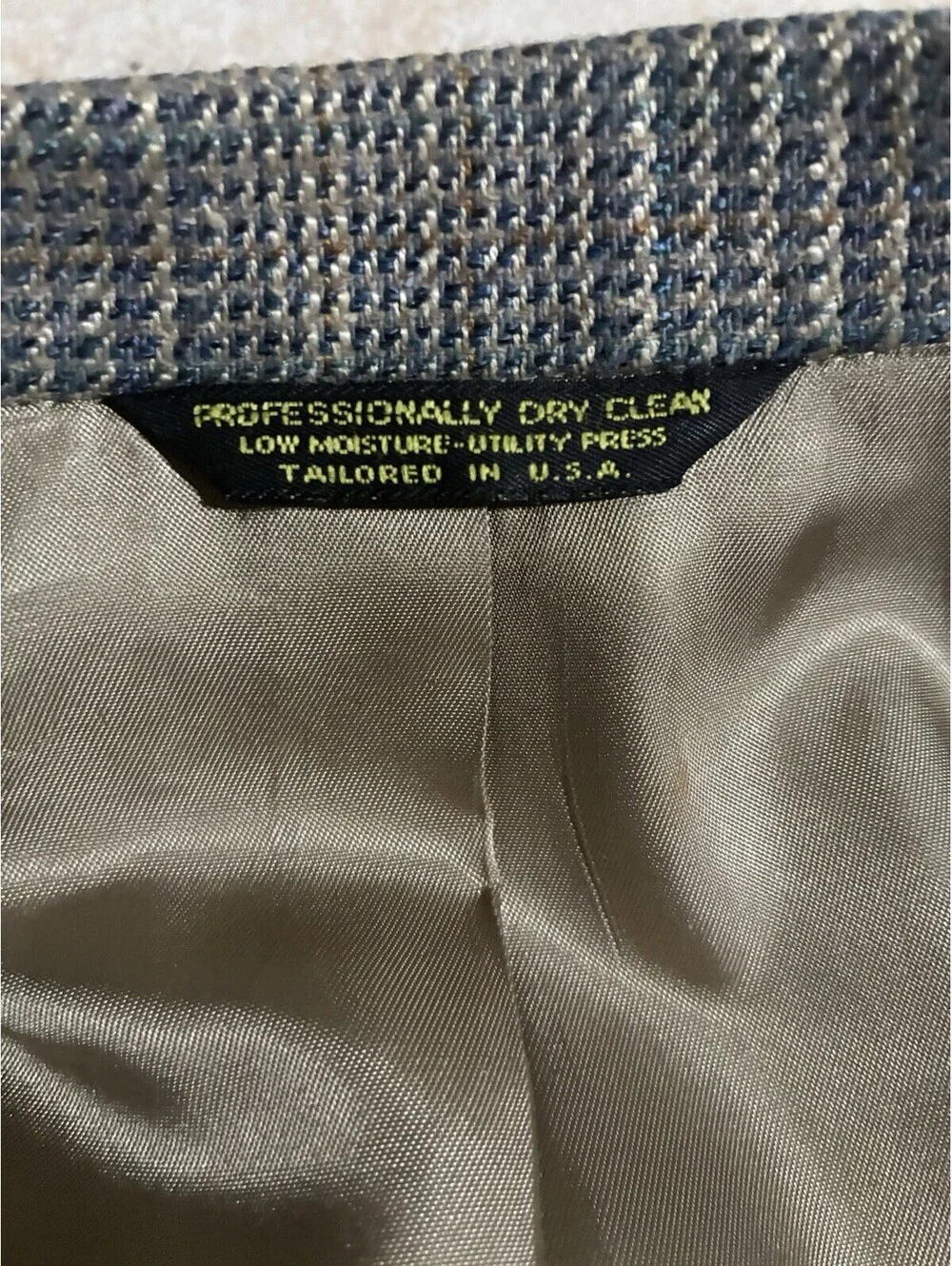 Robert Surrey Vintage Men’s Glen Plaid Sport Coat Blazer Made in USA Parisian